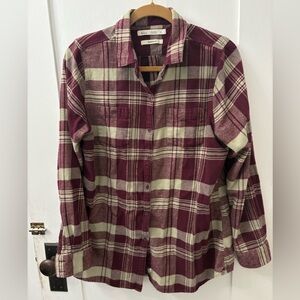 Pemberton Women’s Flannel Shirt L by Woolrich burgundy